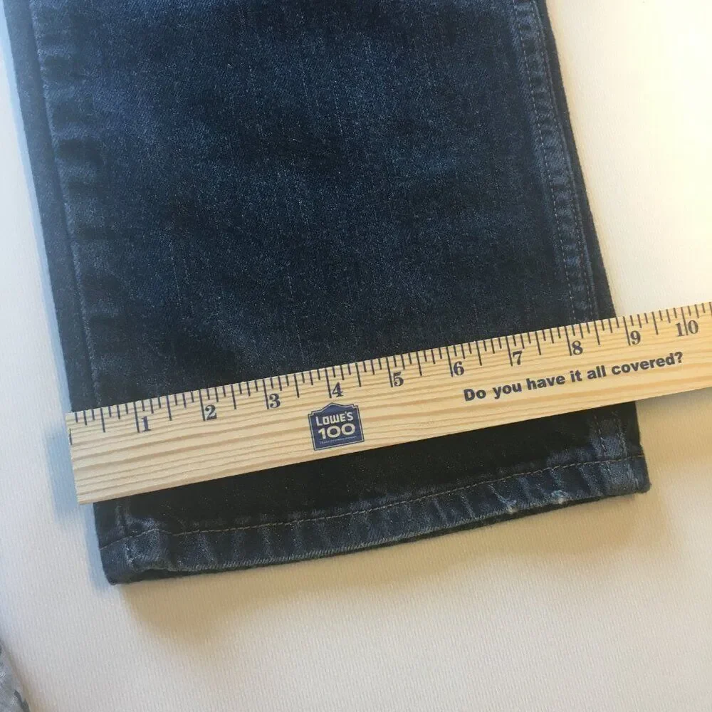 Lee Dungarees Vintage Slim Jeans Mens Size 36 Lightly Distressed Dark Wash